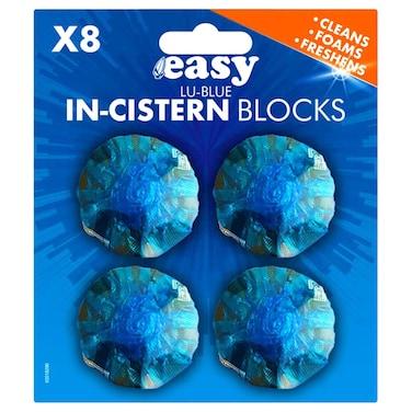 Easy Lu-Blue In-Cistern Toilet Blocks 8 Blocks, 38g