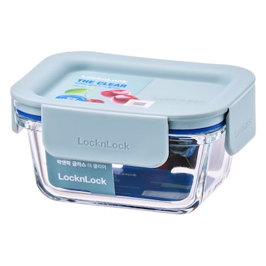 Lock &amp; Lock The Clear, Glass Food Container, Rectangular, Mint, 160ml