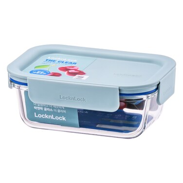 Lock &amp; Lock The Clear, Glass Food Container, Rectangular, Mint, 380ml