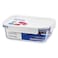Lock &amp; Lock The Clear, Glass Food Container, Rectangular, White, 1L