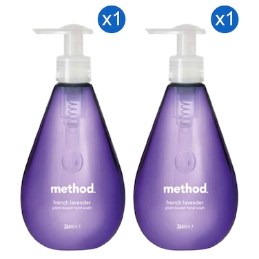 ميثود غسول اليدين، جل برائحة اللافندر الفرنسي، حزمةمن قطعتين، 354 ملل