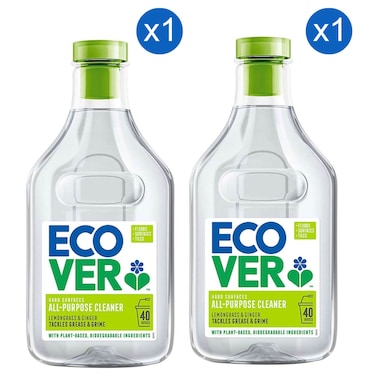 إيكوفر منظف متعدد الأغراض، برائحة عشب الليمون والزنجبيل، 1 لتر، حزمة من 2