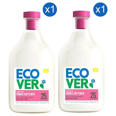Ecover Sensitive Fabric Softener, Apple Blossom and Almond, 750ml Pack of 2