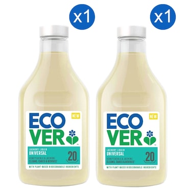 Ecover Universal Laundry Detergent, Liquid, 1L Pack of 2