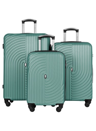 NEW ECLIPSE SET OF 3 ABS TROLLEY-LIGHT GREEN