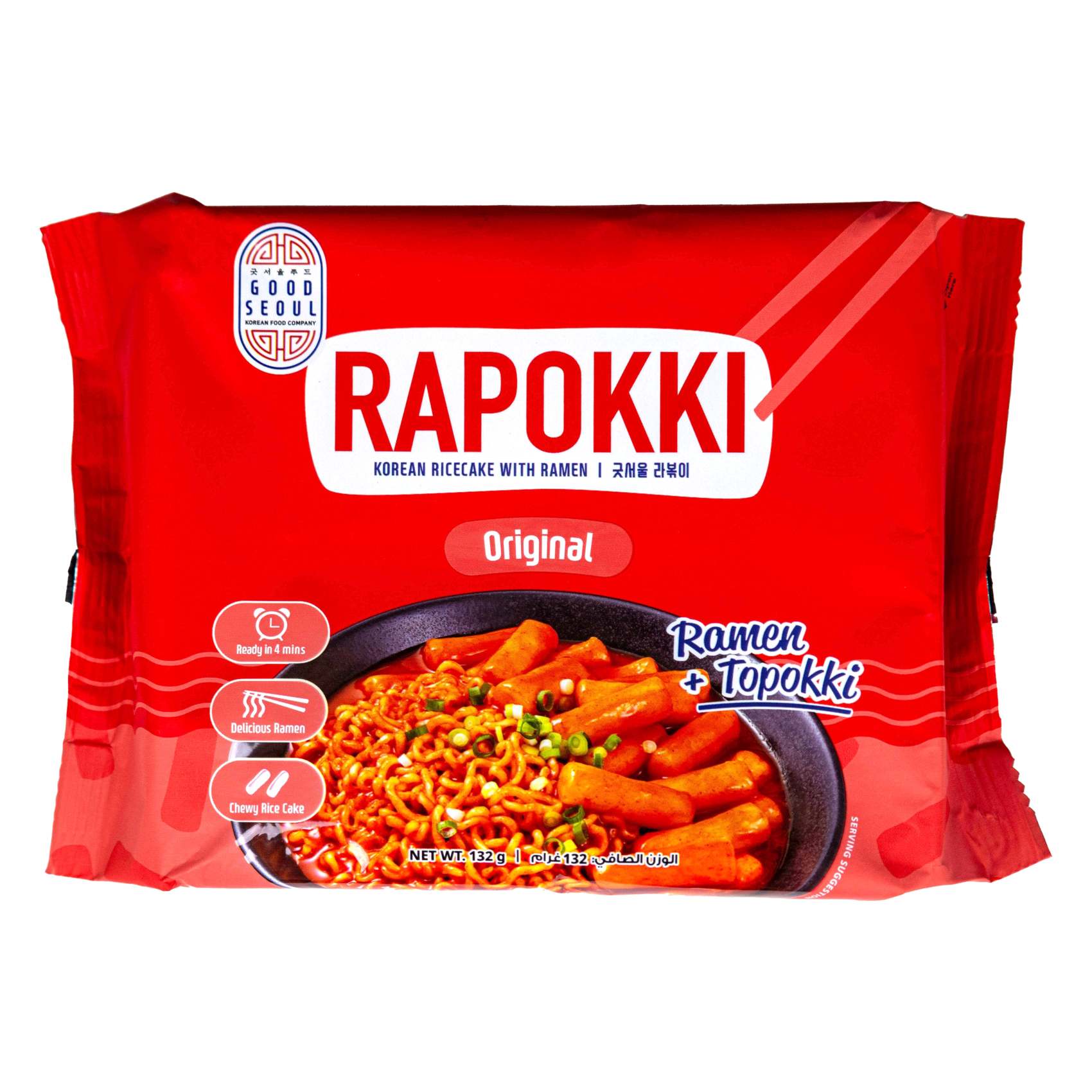 Raeppoki Buy Good Seoul Rapokki Original Rice Cake with Ramen, 132g Online ...