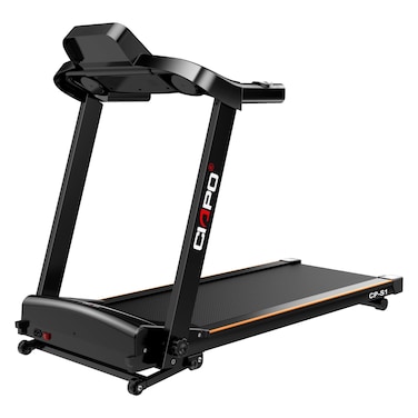 Ciapo Motorised Treadmill CP-S1, LCD Display 2 HP-100UW and 1-12 km Per Hour, 100 kg, 135.5x121.5x54.5cm, Black