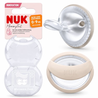 NUK MommyFeel Silicone Soother 0-9M, Beige