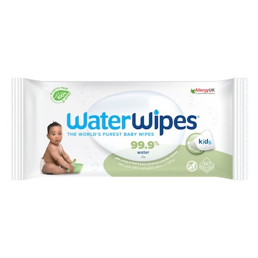 Water Wipes Baby Wipes with a Drop of Fruit and Berry Extract, 60 Wipes