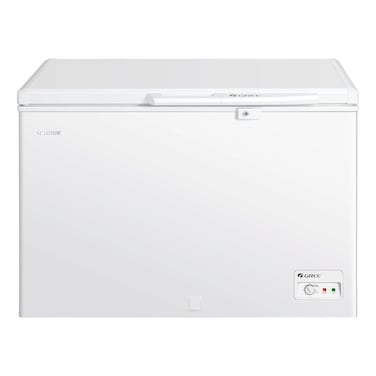 Gree Chest Freezer &ndash; 315L Single Door Deep Freezer with Storage Basket, Movable Glass Door, High Efficiency Cooling, Adjustable Temperature &ndash; GCF-315W &ndash; 1 Year Warranty