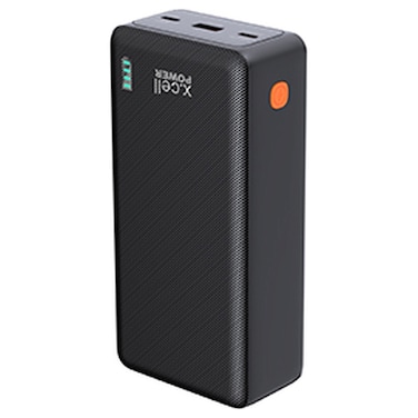 X.Cell Power Dual USB-C and 1 USB-A PD Power Bank, 30000mAh, Black