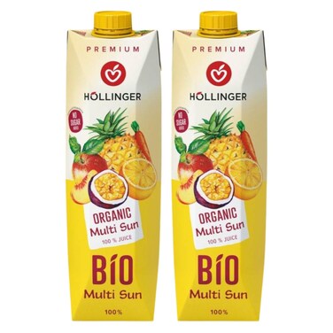 Hollinger Organic Multi Sun Juice, 1L Pack of 2