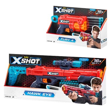 Zuru X-Shot Excel Hawk Eye Blaster Gun with Bullets Bundle