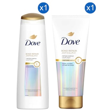 Dove Bond Repair Peptide Complex for Extremely Damaged and Dry Hair Shampoo 350ml + Conditioner 180ml
