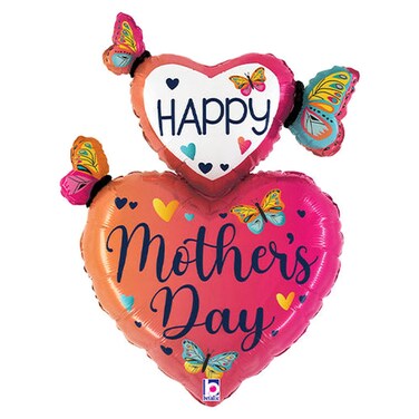 Betallic Butterfly Hearts Foil Balloon, 31inch