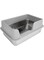 Luocute Stainless Steel Cat Litter Box, Side Entry Design Enclosed High Wall, Easy to Clean, Anti Shedding, Non Sticky, Anti Leakage Kitty Litter Box with Scoop, for Cats, Rabbits,