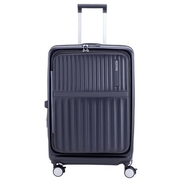 American Tourister Trento Spinner Double Wheel Luggage Hard Trolley, Classic Black, 68cm