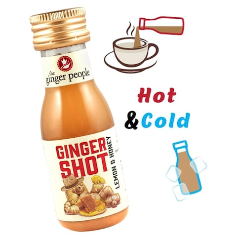 The Ginger People Ginger Shot with Lemon and Honey, 30ml Pack of 6