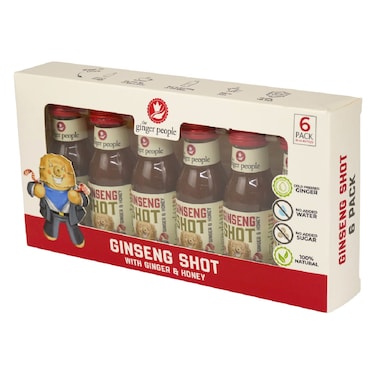 ذا غرينر بيبول شوت الجنسينغ مشروب بالجنسينع مع الزنجبيل والعسل، 30 ملل حزمة من 6