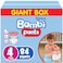 Bambi Extra Comfort Pant Diapers,Disposal Tape, Size 4 (8 to 14 kg), 84 Count