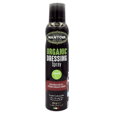 مانتوفا بخاخ صلصة عضوية بزيت الزيتون البكر الممتاز و خل بلسمي من مودينا 200 ملل