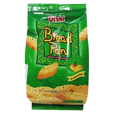 Oishi Bread Pan Cheese and Onion Flavour Toasted Bread, 42g