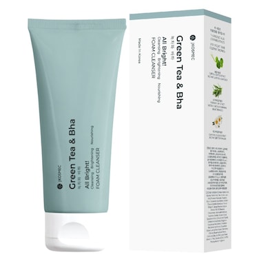 JKosmec All Bright Green Tea and BHA Foam Cleanser, 180ml