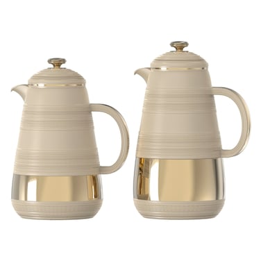 Home Maker, Stainless Steel Vacuum Flask Set, Light Beige