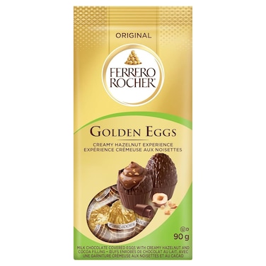 Ferrero Rocher Creamy Hazelnut Milk Chocolate Golden Eggs, 90g