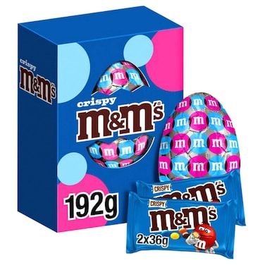M&amp;M's Crispy Milk Chocolate Large Easter Egg, 192g