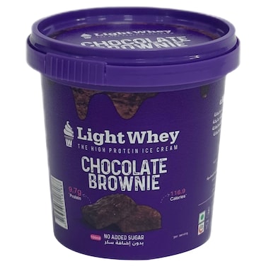 Light Whey Chocolate Brownie No Added Sugar High Protein Ice Cream Cup, 100ml