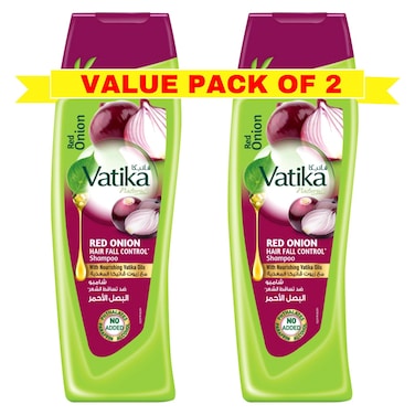 Dabur Vatika Red Onion Hair Fall Control Shampoo, 400ml Pack of 2