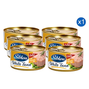 سيبلو تونة بيضاء صلبة في زيت نباتي 170 غرام حزمة من 6