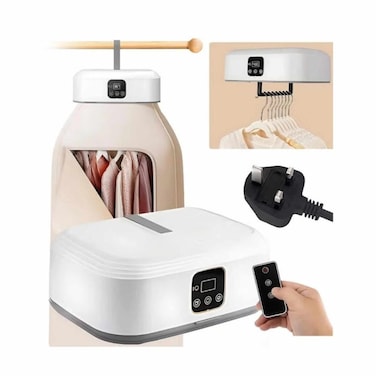 Portable Folding Clothes Dryer with Steam Drying, Timer Control, Low Noise &amp; Energy Saving