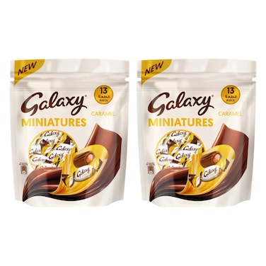 Galaxy Miniatures Caramel Milk Chocolate, 117g Pack of 2