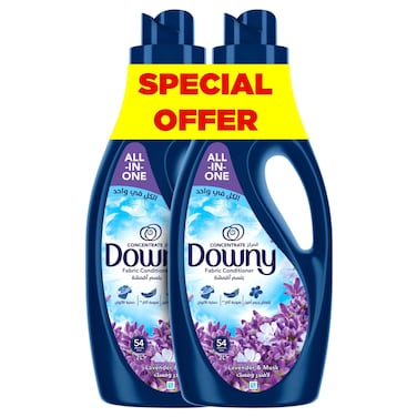 Downy Concentrate Fabric Conditioner, Lavender and Musk, 2L Pack of 2