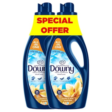 Downy Concentrate Fabric Conditioner, Vanilla and Musk, 2L Pack of 2