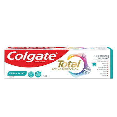 معجون أسنان كولجيت توتال أكتيف بروتكشن بنكهة النعناع المنعش، 75 مل