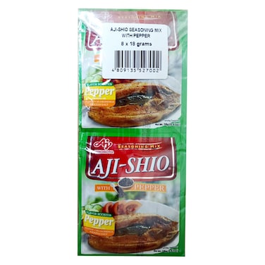أجينوموتو أجي-شيو مزيج توابل  بالفلفل، 18 غرام (حزمة من 8).