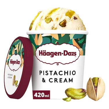 Haagen-Dazs Pistachio and Cream Ice Cream Cup, 420ml