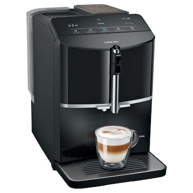 Siemens EQ300 Espresso Coffee Machine TF301G19, 1300 W, 1.4 L, Piano Black, Plastic, Electric