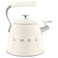 Smeg 50's Style Whistling Kettle WKF01CR, 2.3 L, Cream, Stainless Steel, Cordless
