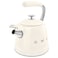 Smeg 50's Style Whistling Kettle WKF01CR, 2.3 L, Cream, Stainless Steel, Cordless