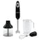 Smeg 50's Style Hand Blender Set HBF03BLUK, 700 W, Variable Speeds, Black