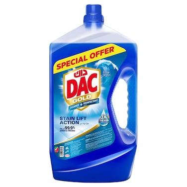 Dac Gold Multi-Purpose Disinfectant and Liquid Cleaner, Ocean Breeze, 4 L