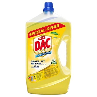 Dac Gold Multi-Purpose Disinfectant and Liquid Cleaner, Citrus, 4 L