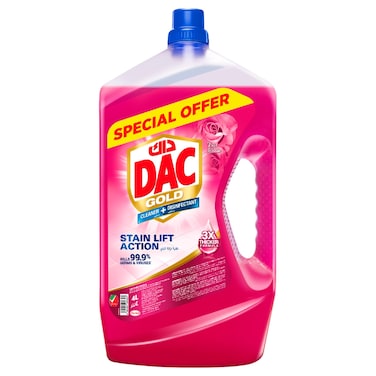 Dac Gold Multi-Purpose Disinfectant and Liquid Cleaner, Rose Bloom, 4 L