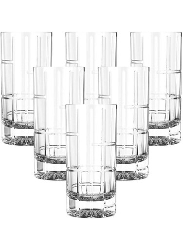 Traze Ftr Hi Ball Glass, 350 Ml, Set Of 6, Mocktail Glass, Highball Glass, Beverage Glass, Water Glass, Juice Glass