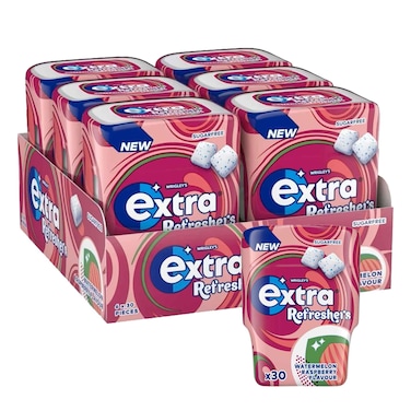 Wrigley's Extra Refresher's Watermelon Raspberry Flavor, 67g Pack of 6