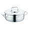 Korkmaz Astra 2, Stainless Steel Low Casserole, Induction Base, Silver, 28 cm, 6 L